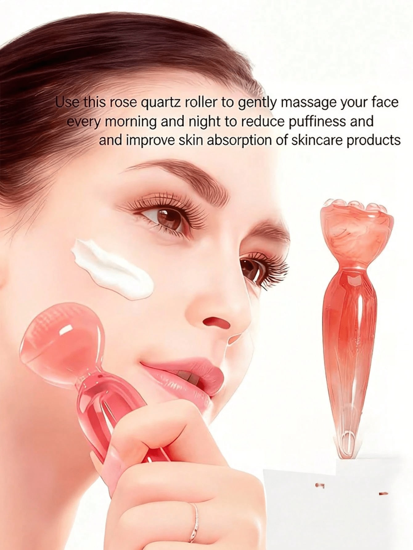 Skincare Pink - 1 strumento manuale per massaggio facciale