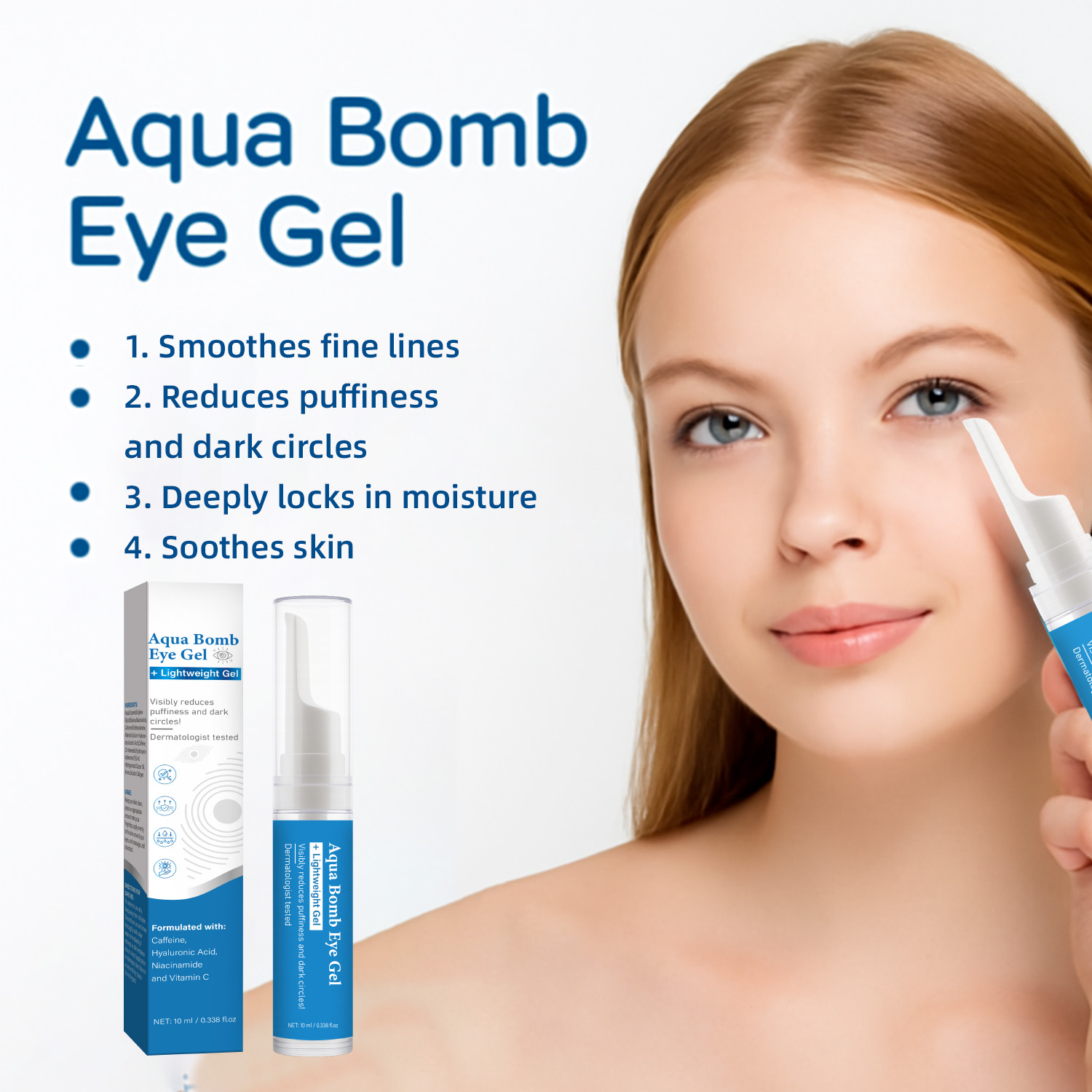 Hyaluronic Acid Serum - Gel Occhi Aqua Cooling con Caffeina