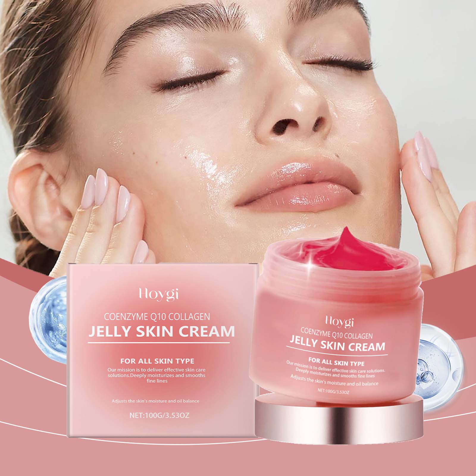 Coenzyme Q10 Cream - Crema gelatina al collagene Profondamente idratante