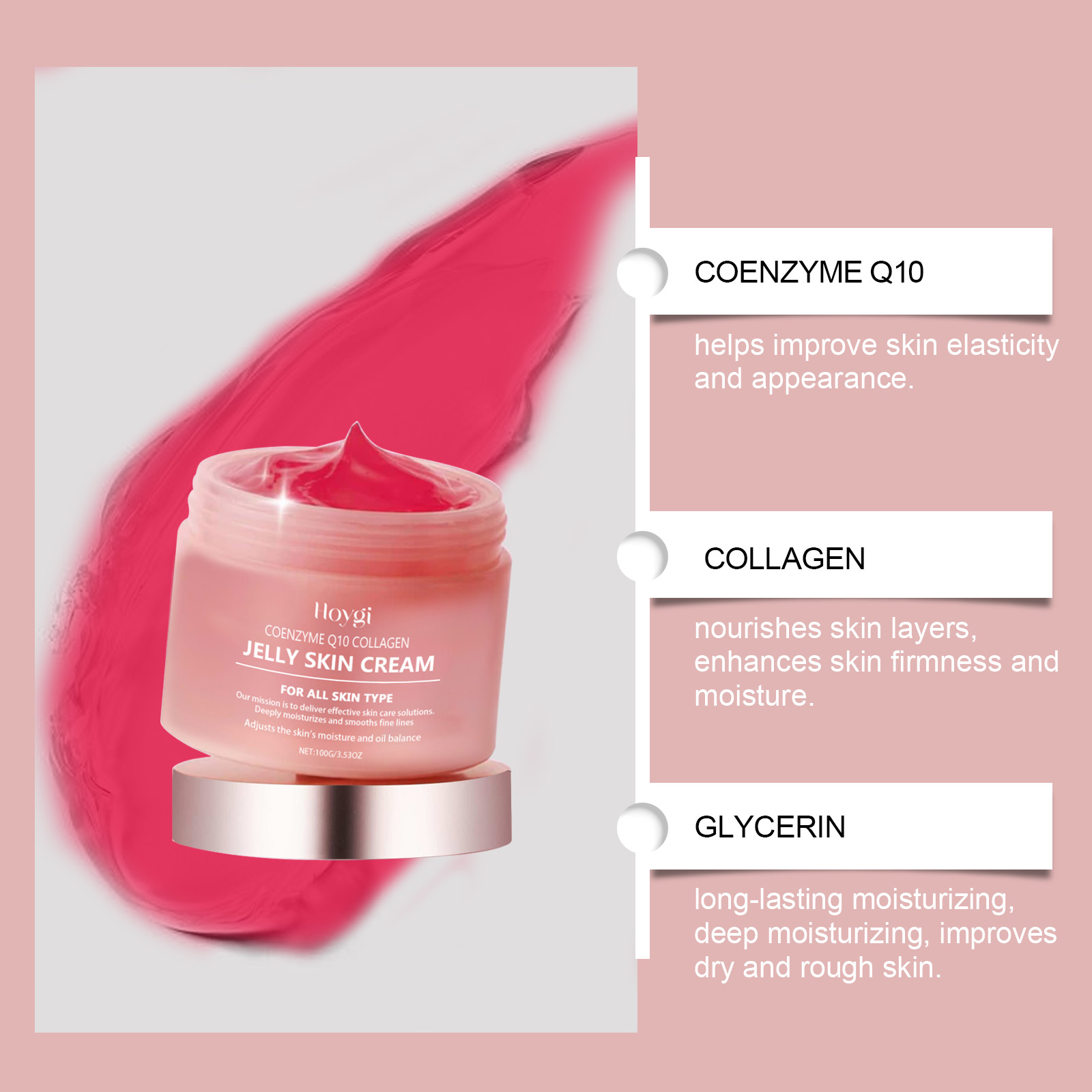 HOYGI Gelatina al collagene Cr - Coenzyme Q10 Cream recensione e prezzo